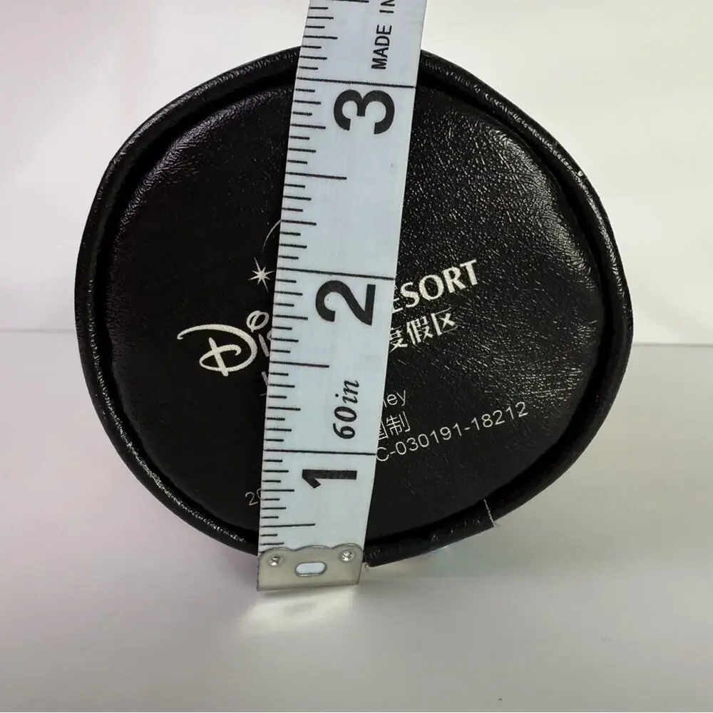 Shanghai Disney Resort Cylindrical Stationary Pencil Pouch/Makeup Bag 9”x3”
